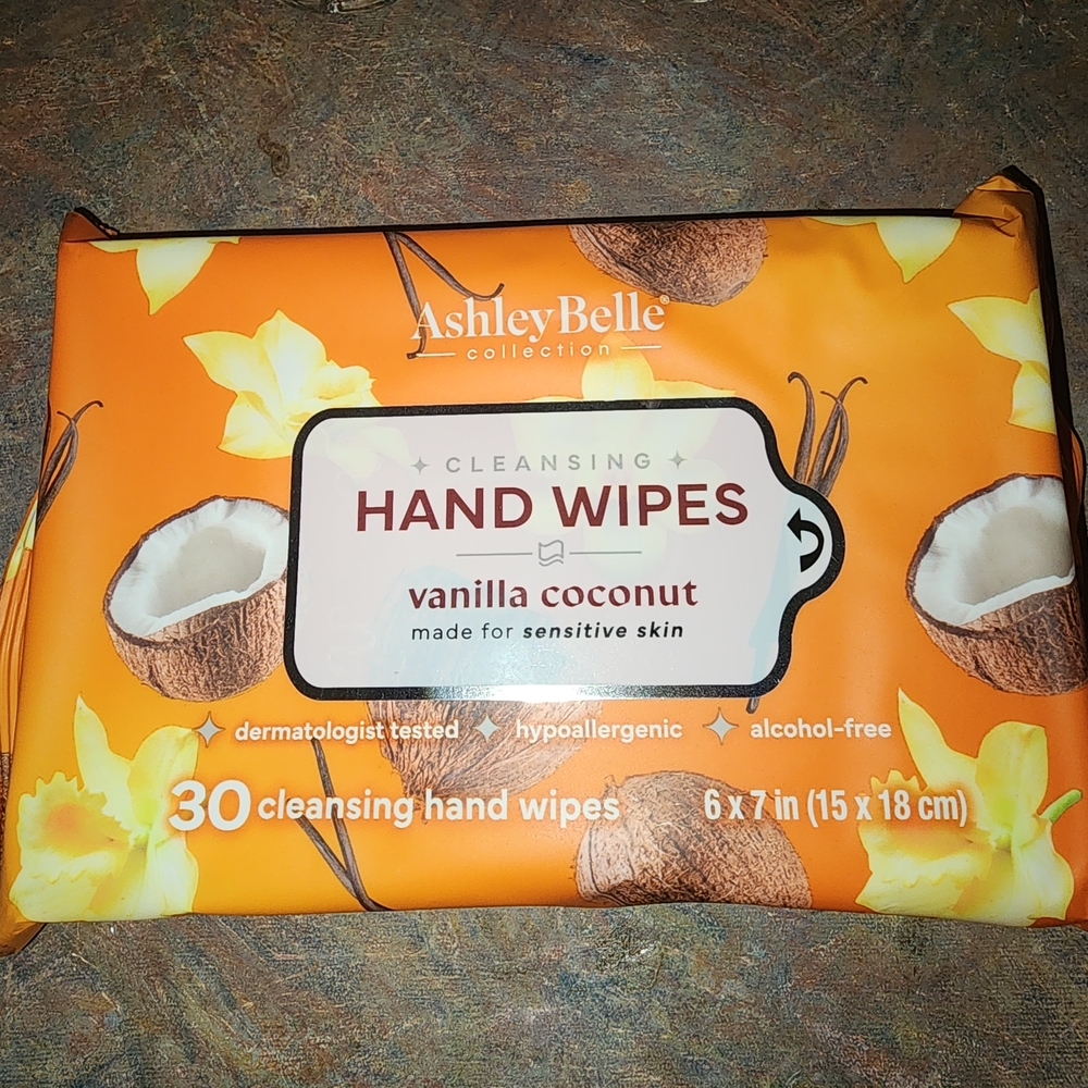 Vanilla Coconut Hand Wipes - Orange